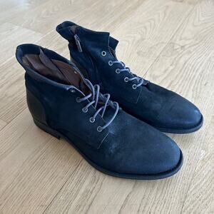 Windsorsmith - Men's Suede Lace Up Boots in Black